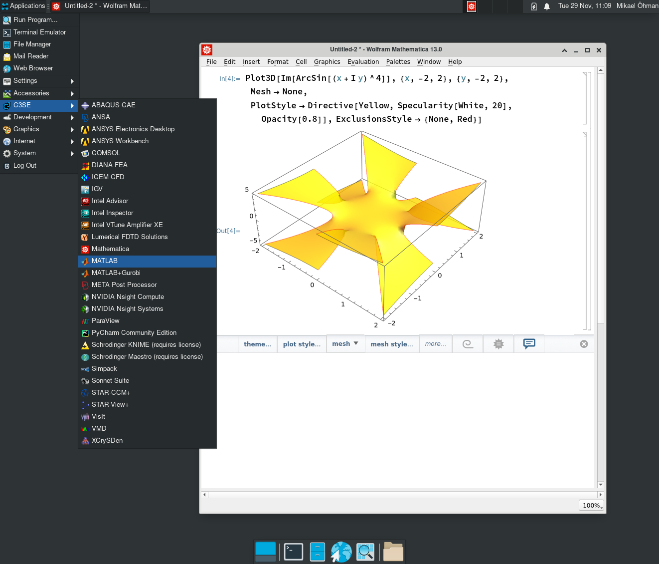 Example of desktop